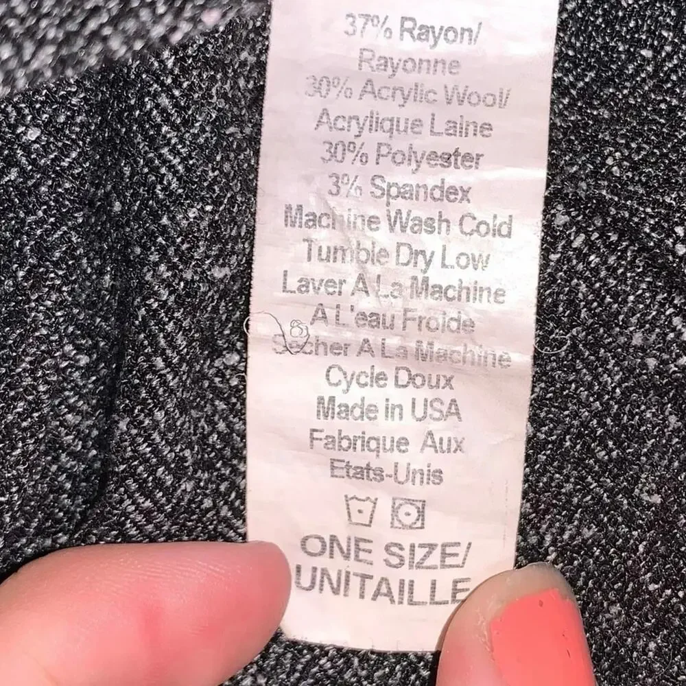 Brandy Melville Button Front Skater Skirt One Size‎ Gray A-Line Mini Y2K
